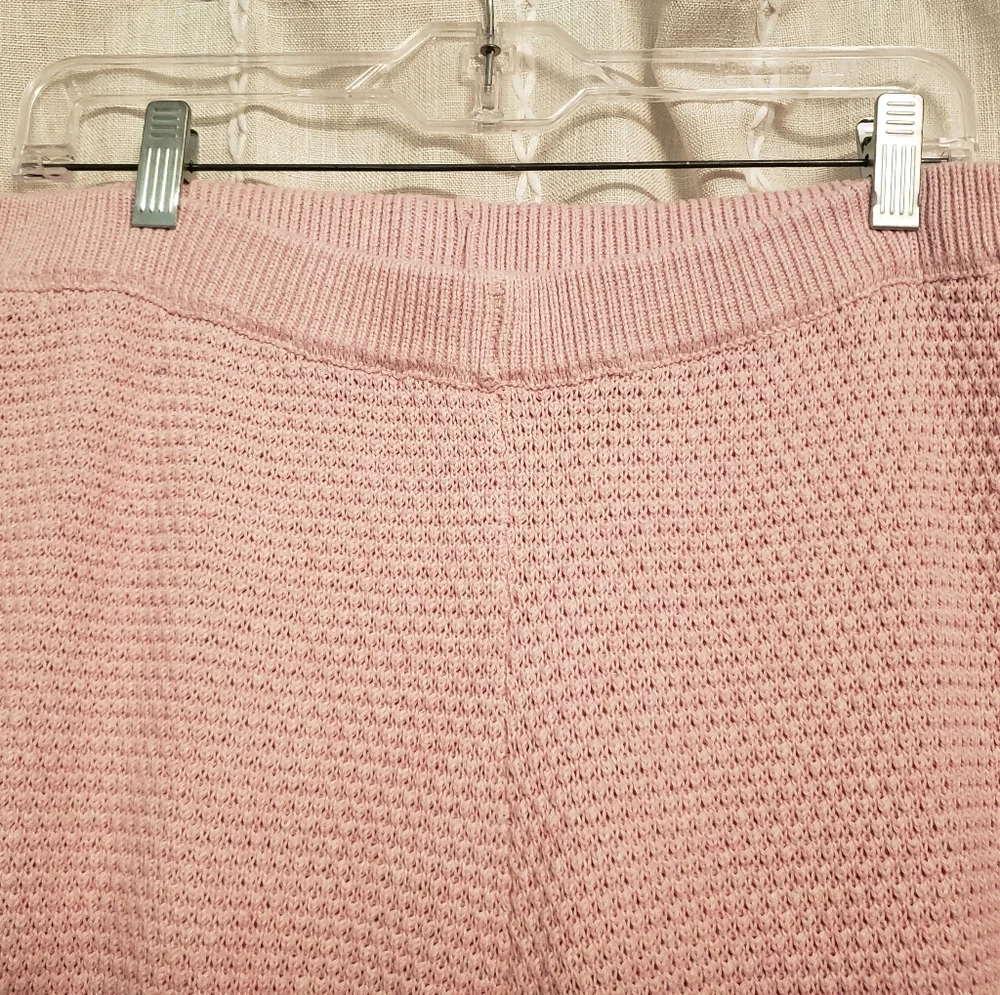 Free People Beach Size L Hailee Sweater Pant Texturized Pink Beach Pants Only - Picture 6 of 12